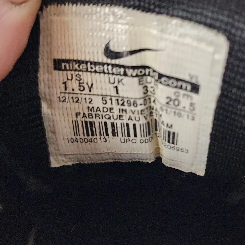 nike cleats size 1.5 blue and black Kids